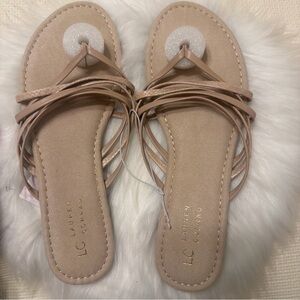 Kohl's LC Lauren Conrad Tan Strappy Sandals
